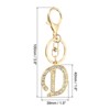 Unique Bargains Chic Stylish Zinc Alloy Gold Tone Initial Letter Keychain - 2 of 4