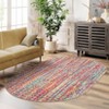 Braided Printed Machine Washable Rug with Rubber Backing for Living Room Non-Slip Dining Room Rug Foldable Contemporary Accent Rug - 2 of 4