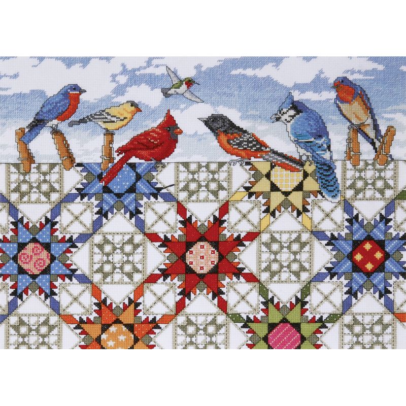 Design Works Counted Cross Stitch Kit 12"X16"-Feathered Stars (14 Count), 1 of 2