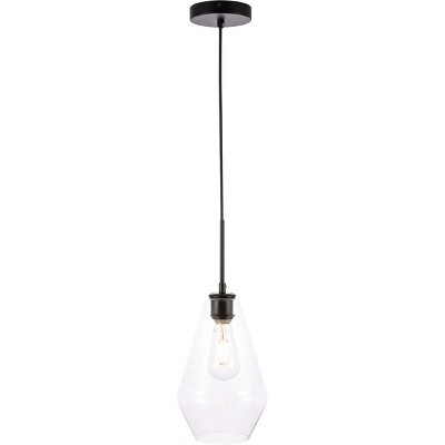 Elegant Lighting Collier 1-Light Chrome Pendant with Frosted White Glass Shade