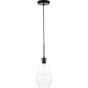 Elegant Lighting Collier 1-Light Chrome Pendant with Frosted White Glass Shade - 1 of 4