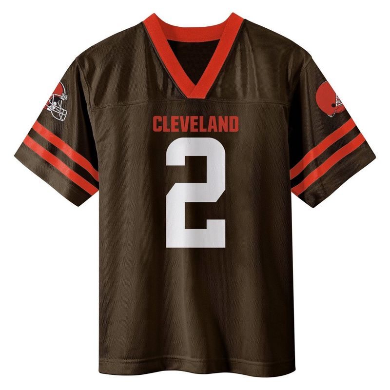 NFL Cleveland Browns Boys' Short Sleeve Cooper Jersey, 2 of 4