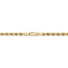 Black Bow Jewelry 4mm, 14k Yellow Gold, Diamond Cut Solid Rope Chain Necklace - 4 of 4