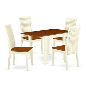 5-Piece Buttermilk and Cherry Solid Wood Top - Dining Room Set - Seats 4 - 1 of 4