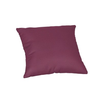 Casual Cushion Solid Sunbrella Fabric 1-Piece Indoor/Outdoor Square Throw Pillow, 15"W x 15"L