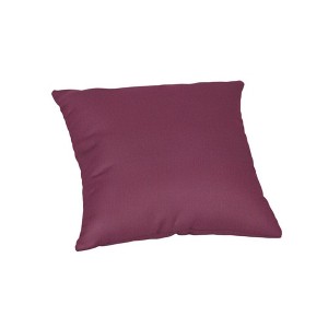 Casual Cushion Solid Sunbrella Fabric 1-Piece Indoor/Outdoor Square Throw Pillow, 15"W x 15"L - 1 of 4