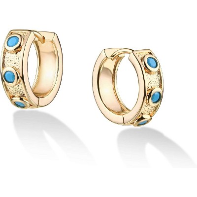 Cubic Zirconia Huggie Earrings 14k Gold Plated Tiny Earrings Small Huggie Hoop Earrings Simple Lightweight Hoops Gift for Women