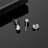 20 Pairs of 4mm Cubic Zirconia Stud Earrings in Hypoallergenic Surgical Steel - 3 of 4