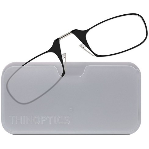 Thinoptics Armless Glasses With Universal Case - +1.00- Black