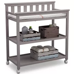 Delta Children Adley Changing Table with Casters - Gray