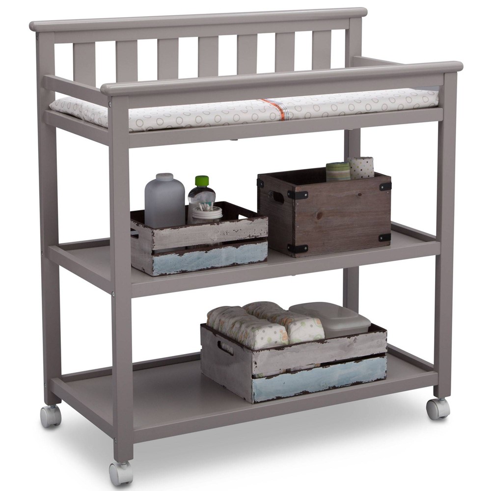 Photos - Changing Table Delta Children Adley  with Casters - Gray