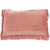 HomeRoots 14" X 24" Coral Shag Lumbar Throw Pillow - 4 of 4
