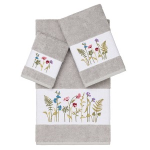 3pc Serenity Embellished Towel Set - Linum Home Textiles - 1 of 4