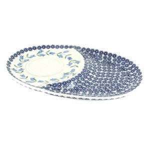 Blue Rose Polish Pottery P006 Manufaktura Breakfast Plate - 1 of 2