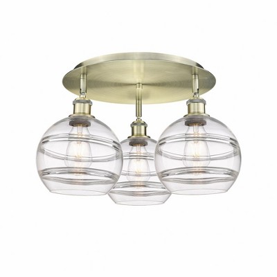 Rochester - 3 Light Flush Mount In Industrial Style-10.88 Inches Tall and 19.75 Inches Wide