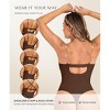 SHAPELLX Shapewear Bodysuit for Women Tummy Control Strapless Body Suit Faja Body Shaper Thong—Brown 40 - 2 of 3