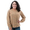 Aventura Clothing Women's Carly Long Sleeve Round Neck Blouse - 3 of 4