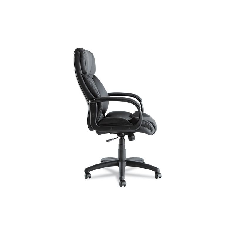 Alera Alera Fraze Series Executive High-Back Swivel/Tilt Bonded Leather Chair, Supports 275 lb, 17.71" to 21.65" Seat Height, Black, 4 of 8
