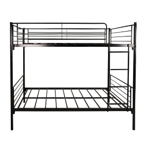 SEVOBAL Beds, Twin over Twin Metal Bunk Bed with Ladder and Guardrails for Kids and Adults Bedroom, Black, 77.17"*16.34"*6.5" - 1 of 4