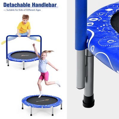 Costway Brandclub Costway 36 Kids Trampoline Rebounder W Full Covered Handrail Pad Indoor Outdoor Blue