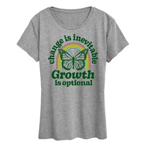 Women's - Instant Message - Change Inevitable Growth Optional Short Sleeve Graphic T-Shirt - 1 of 4