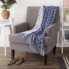 50"x60" Concentric Circles Throw Blanket Blue - Design Imports: Cotton, Hypoallergenic, Machine Washable - 4 of 4