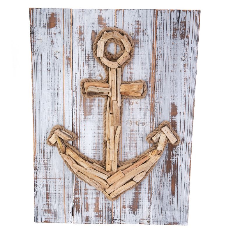 Beachcombers Drift Anchor Coastal Plaque Sign Wall Hanging Decor Decoration For The Beach 18 x 24 x 1.5 Inches., 1 of 3