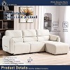 DYHOME Modular Sofa Sectional Couch for Livingroom, Microfiber Comfy Cloud Couch with Ottoman, Cream White - 4 of 4
