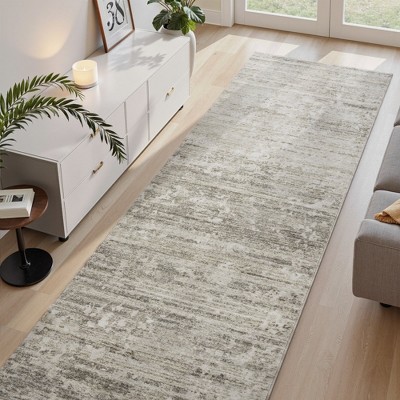 MontVoo Modern Abstract Washable Area Rug Gray