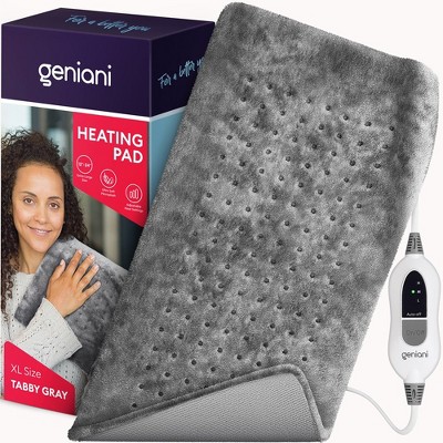Geniani XL Heating Pad for Back Pain & Cramps Relief - Heat Pad for Neck, Shoulders, and Muscle Pain with Auto Shut off (12"×24")
