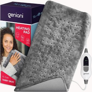 Geniani XL Heating Pad for Back Pain & Cramps Relief - Heat Pad for Neck, Shoulders, and Muscle Pain with Auto Shut off (12"×24") - 1 of 4