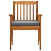 vidaXL Patio Dining Chairs 2 pcs with Cushions Solid Acacia Wood - 4 of 4
