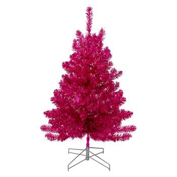 Northlight 3' Metallic Pink Tinsel Artificial Christmas Tree - Unlit