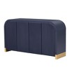 Alilang 59.80 Inch Modern Ribbed Accent Cabinet with Rounded Corners and Gold Base-Navy Blue - 3 of 4