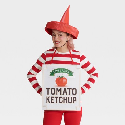 Adult Ketchup Halloween Costume Accessory Set - Hyde and EEK! Boutique™: Polyester, Red