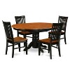Tuscan Dining Set 5 Piece - Oval Table & 4 Chairs - Black Cherry Finish - Kitchen Table Set - 2 of 4