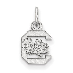 Black Bow Jewelry 10k White Gold South Carolina Gamecocks NCAA Extra Small Pendant - 1 of 3