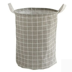 13"x13"x17" Foldable Round Laundry Basket–Storage Bin with Handles, Organizer for Clothes, Toys, Baby & Pet Items - 1 of 4