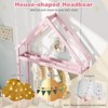 Safstar Twin Size House Floor Bed w/House-shaped Headboard Clothes Hanger without Slats - 3 of 4