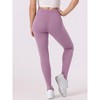 INSPIRE CHIC Women's Elastic Waistband Soft Gym Yoga Cotton Stirrup Pants Leggings - 4 of 4