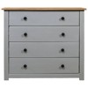 vidaXL Side Cabinet Gray 31.5"x15.7"x28.7" Pine Panama Range - 2 of 4