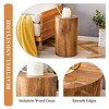 CAVINAS Modern 12" Side Table Cylinder Coffee Table, Night Stand for Living Room, Bedroom - 2 of 4