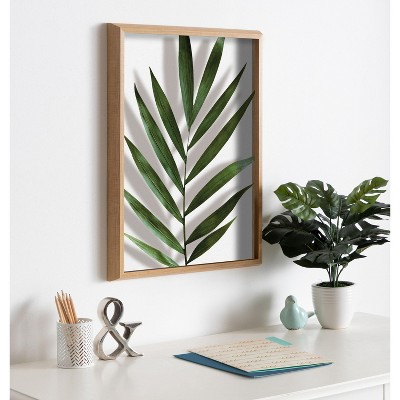 Blake Botanical Natural Framed Glass Wall Art, 18x24