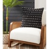 Saro Lifestyle Saro Lifestyle Striped Design Pillow Cover, Black, 20" - 3 of 3