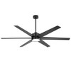 Airsurfer 72" Matte Black LED Ceiling Fan with Remote, 6-Speed Reversible Motor, 3-Color Light & Memory Function - 2 of 4