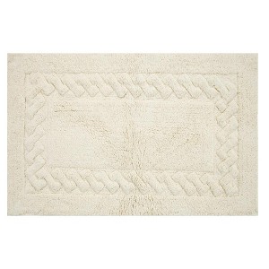 Knightsbridge Chain Bath Rug Cotton Non Skid Back, Ivory - 1 of 4