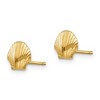 Black Bow Jewelry 7mm Scalloped Shell Post Earrings in 14k Yellow Gold - 2 of 4