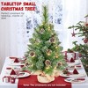 Whisen 2FT Prelit Artificial Christmas Tree with Pine Needle, PVC Branches, LED Lights, Timer, Battery Operated - 4 of 4