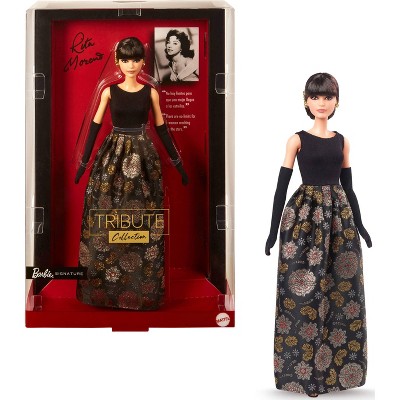 Barbie 11.5" Tribute Collection Rita Moreno Collectible Doll in Black & Gold Gown