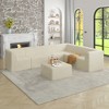 130.32" Modern Minimalist Corduroy L-Shape Modular Sectional Sofa, No Assembly Needed, 7-piece Free Combination Sofa - 2 of 4